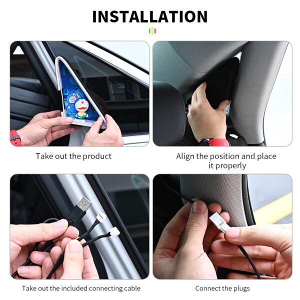 Rear Triangle Window Modified Ornament, Light-Up DIY Ambient Light